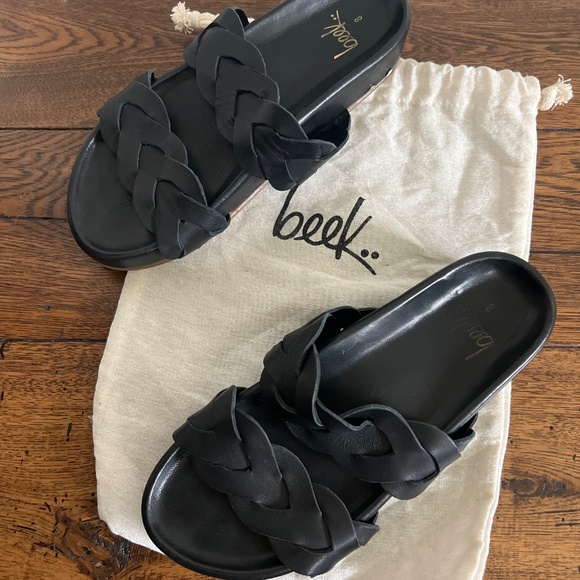 Beek “Pato” Braided Leather Sandals – Black, Size 8 (Gently Used) - Picture 2 of 4